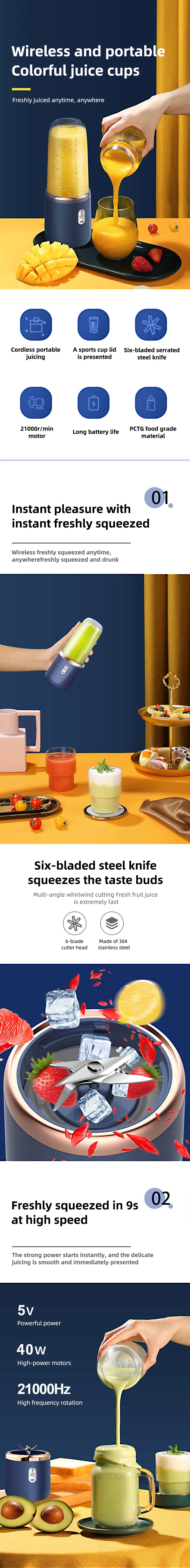 Double Cup Multifunction Usb Fruit Mixers Juicers Portable Electric Juicer Blender Fruit Juicer Cup Food Milkshake