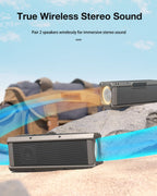 BlitzWolf BW-WA3 100W TWS bluetooth Speaker Quad Drivers Dual Diaphragm Deep Bass RGB Light IPX5 Waterproof 5000mAh Speakers
