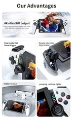 M28 Retro Handheld Video Game Console, 7.1-inch screen, 30+ emulators for PS2/PS1/PSP, 3D dual analog sticks [God of War Classic