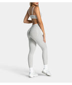 High Waist Leopard Print Yoga Pants, Butt Lifting Tummy Control Leggings 