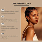 100ML Self Tanning Lotion Deep Moisturizing Non-greasy Improve Healthy Tone Bronzer Wheat Skin Sunless Tanning Cream for Summer