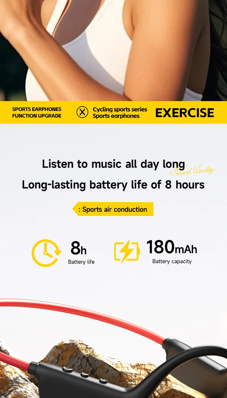 OnePlus Bluetooth Earphones Bone Conduction Headphone Wireless Open Headset Hands-free Waterproof Sports Earphones With Mic