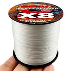 8 Strands Multifilament Fishing Lines Sea Wire Fly Carp Braided Line X8 Spinning Lure Fishing Cord for Bass 300m/500m 18lb-78lb
