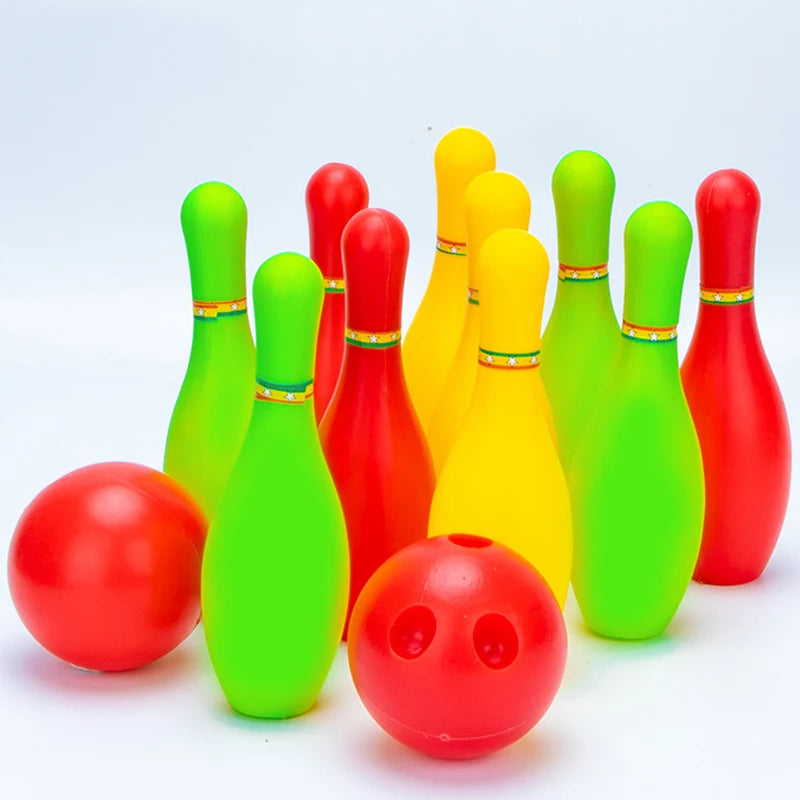 Kids Bowling Set Family Indoor Ball Party Game Sports Toys Balls Pins Bowling Toy Plastic Funny Bowling Set Children Game TMZ