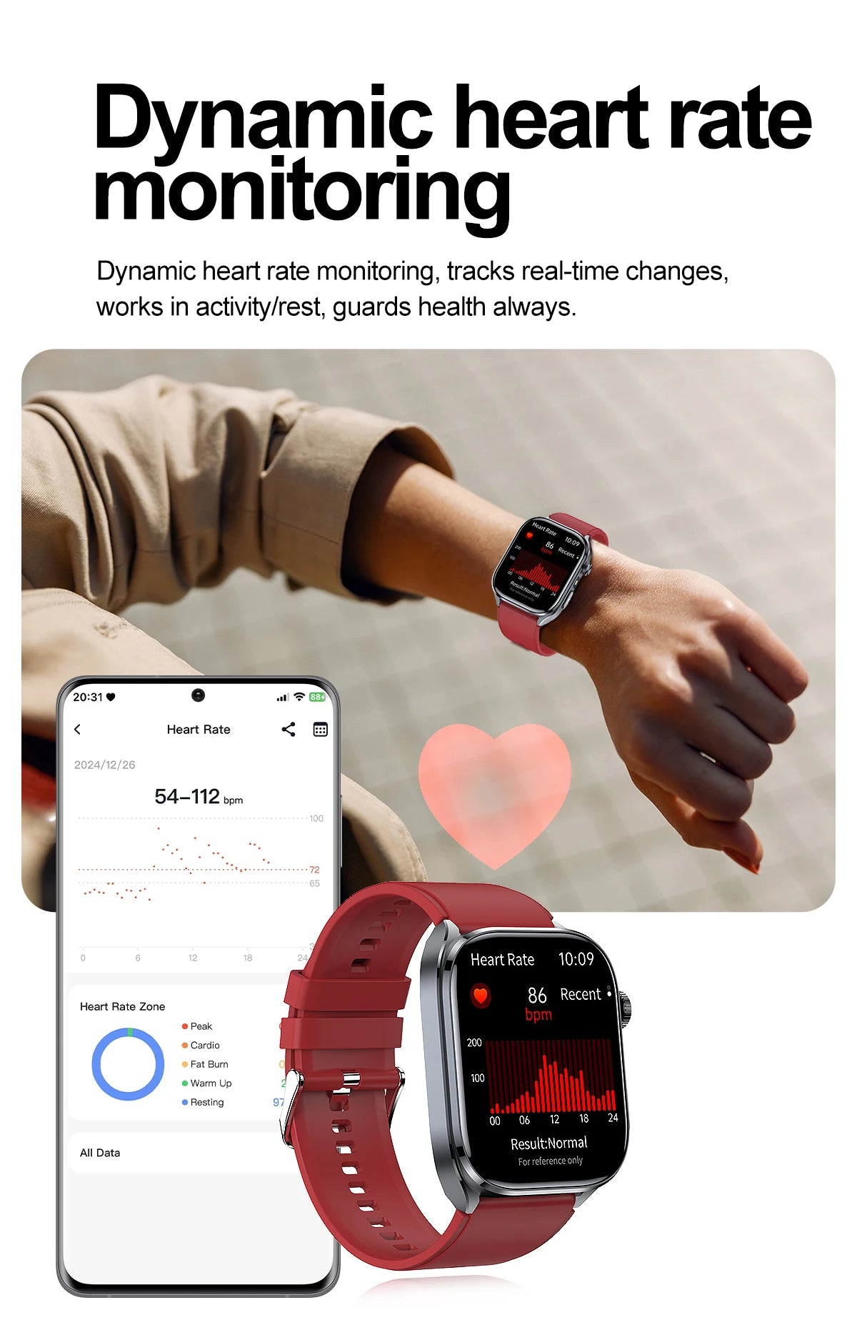 New Health Watch Uric Acid Blood Pressure Blood oxygen Body Analysis Body Fat SmartWatch ECG+PPG Bluetooth call Clock Women Men