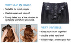 8Pcs Clip In Human Hair Extensions 100% Real Human Hair Clip in Natural Hair Extensions Straight Hair Pieces 14-26Inch Remy Hair