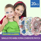 20Pcs Cartoon Pattern Kids Eye Patches Soft Skin-friendly Strabismus Treatment Patch Disposable Adhesive Vision Care Patch