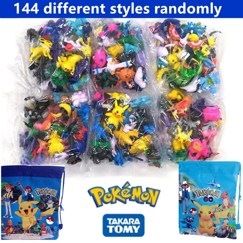 144 Style Anime  Action Figure Model Pokemon Figure Toys Ornamental Decoration Collect Toys For Children's Christmas Gift