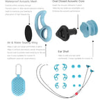 Swimming Ear Plugs for Adults, 3 Pairs Waterproof Reusable Silicone Swim Earplugs with Removable Cord,Perfect for  Water Sports