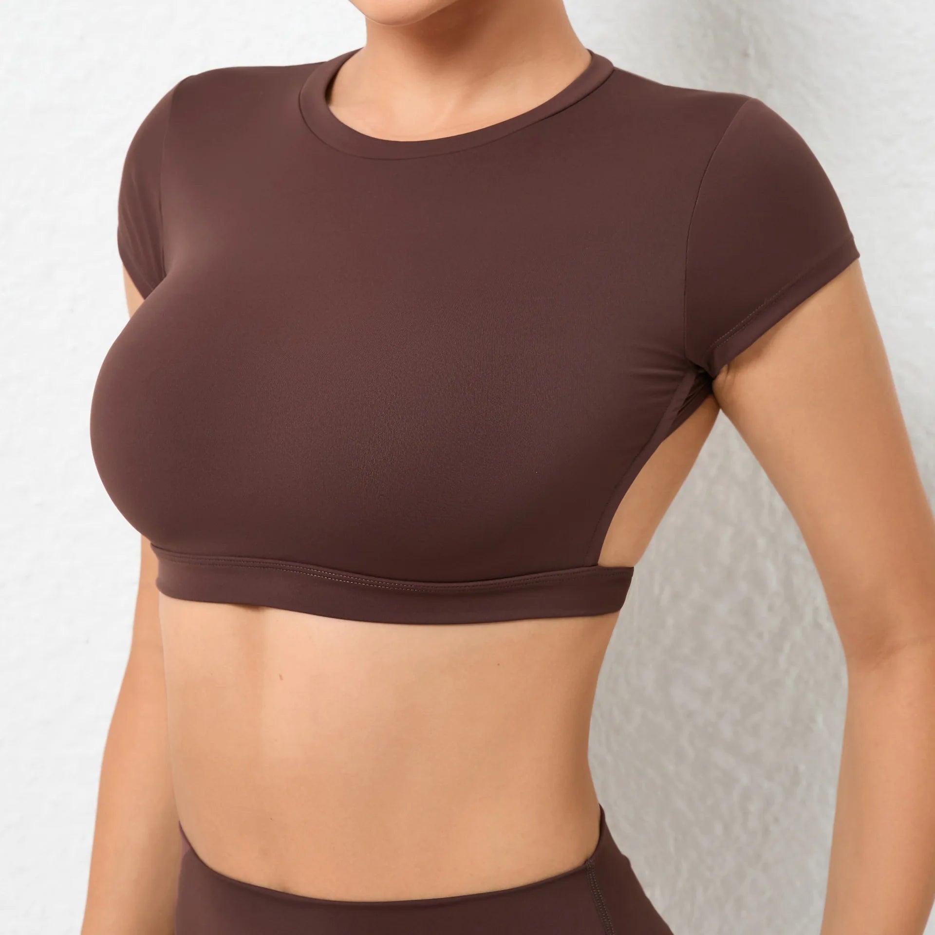 Hearuisavy Summer Sports Shirts Breathable Workout Tops Fitness Sportswear Backless Yoga Clothing Sport Crop Tops Women Gym Top
