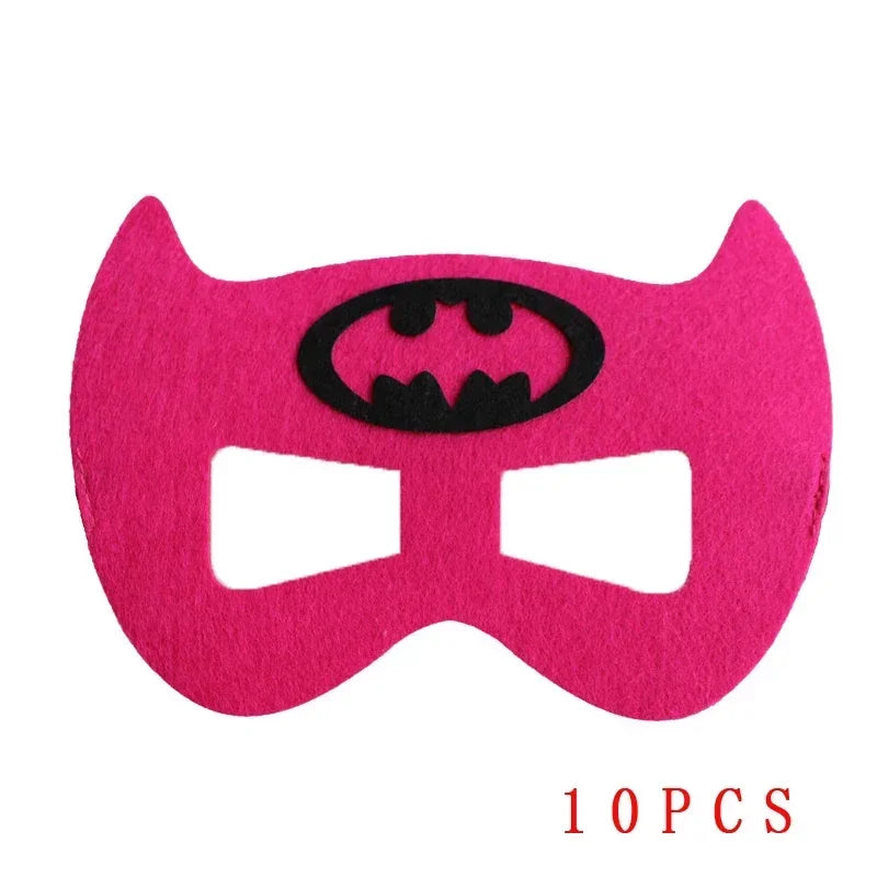 32/28/10 Pcs/Lot Superhero Mask Cosplay Christmas Halloween Kids Adult Carnival Party Props Children's Birthday Felt  Masquerade