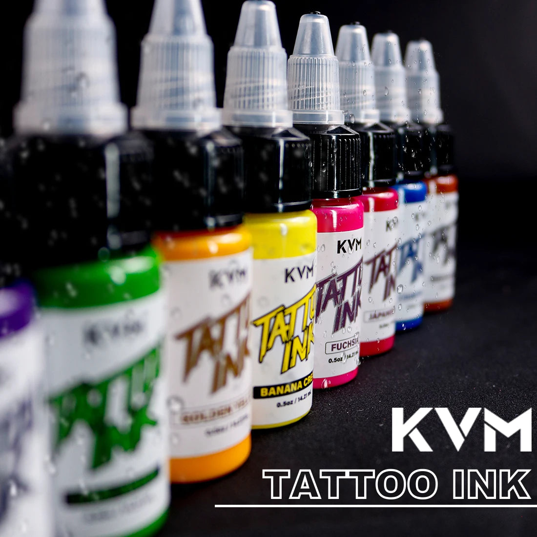KVM 0.5oz 28 Colors Professional Tattoo Ink for Body Art Natural Plant Micro Pigment Permanent Tattoo Ink for Body Art Paint Main image