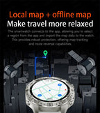 Smart Watch for Men GPS Offline Maps 2G ROM 10ATM Waterproof Heart Rate Diving Skiing Hiking Rugged Durable Smartwatch Men Women