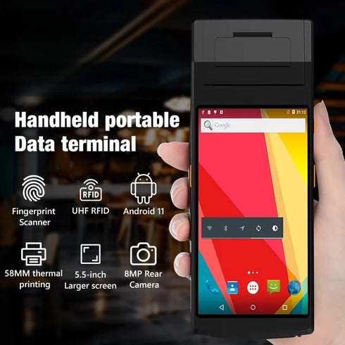 5.5 Inch Android 11 4+64G Rugged Mobile Computer PDAs for Parking Charging System Payment Terminal Handheld PDA