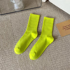 33 Colors Summer Cotton Soft Socks Happy Colorful Women's Mid-tube Stocking Fashion Trend Red Green Ankle Sox Autumn Hosiery