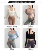 Cloud Rise Women Yoga Shirts Sports Workout T-Shirt Sexy Girl Long Sleeve Blouse Gym Fitness Crop Top Autumn Winter Sportswear