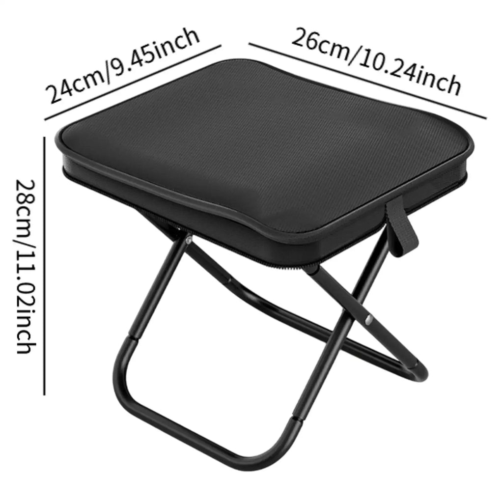 Portable Folding Fishing Chairs Lightweight Iron Alloy Frame Foldable Outdoor Camping Picnic Bench Handbag Compact Durable Stool