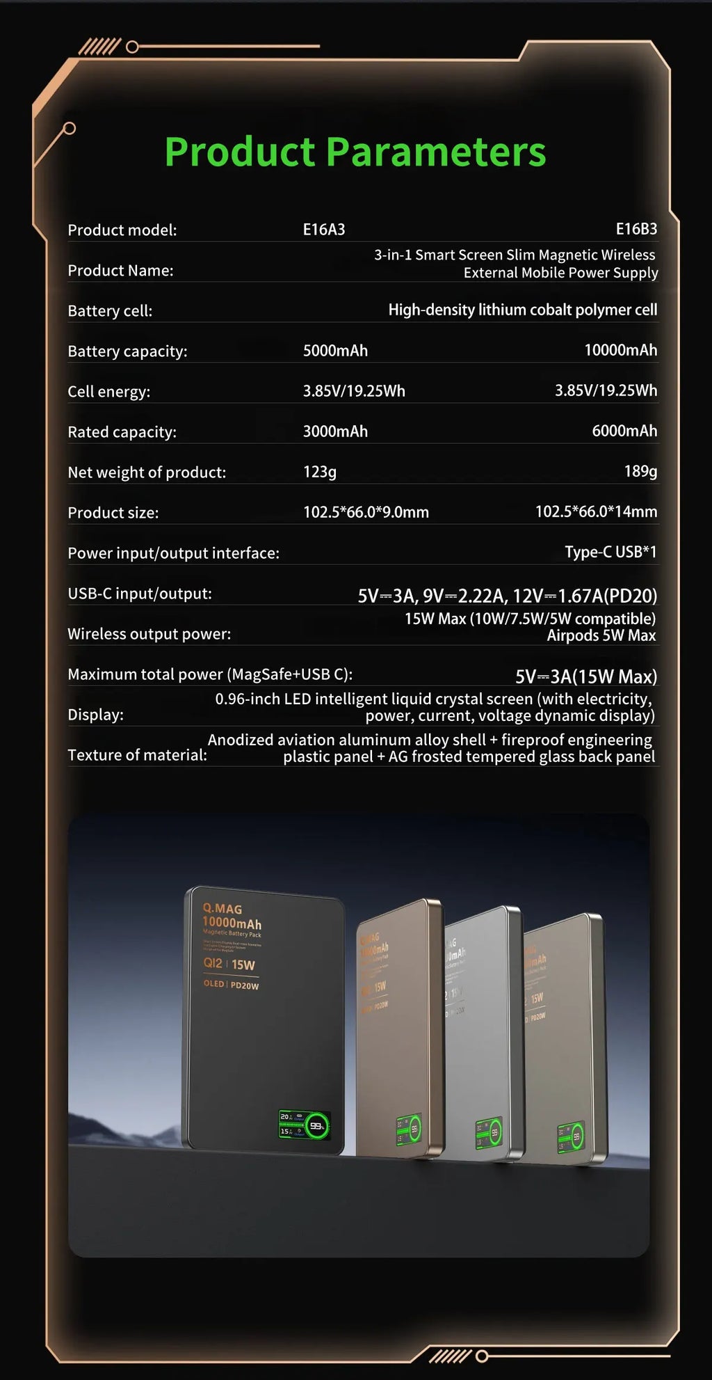 QI 2.1 Magnetic Powerbank Wireless Fast Charing Spare Portable External Battery for iPhone 12-17 Pro Watch Airpods 5000/10000mAh