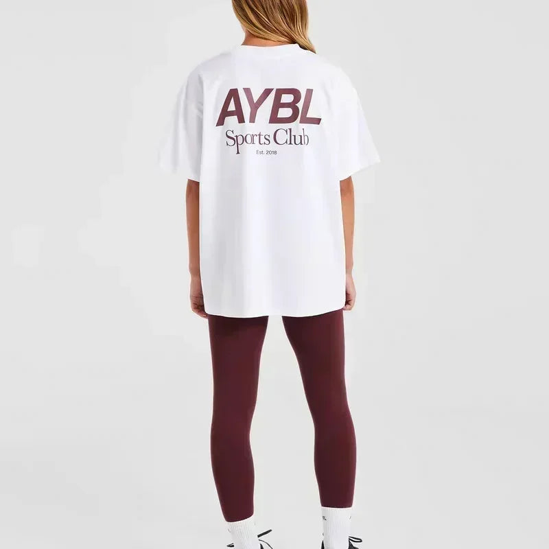 High Quality Women Men Fashion Letter Printing Sports Fitness Short Sleeved T-Shirt Crew Neck T Shirt Tops Unisex Tee Clothing