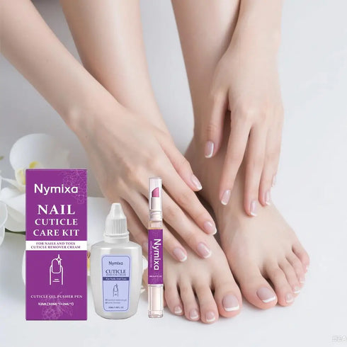1/2set Nail Cuticle Care Kit,Nail Soften Oil Cuticle Remover for Gel Overgrown Cuticles Soften Eliminating Exfoliant for Nails