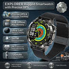 Smart Watch for Men GPS Offline Maps 2G ROM 10ATM Waterproof Heart Rate Diving Skiing Hiking Rugged Durable Smartwatch Men Women