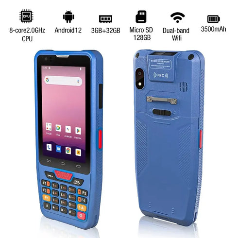 IP67 4 Inch Waterproof Industrial Rugged PDA Handheld Android PDAs Portable Data Terminal NFC  Data Collector for Inventory