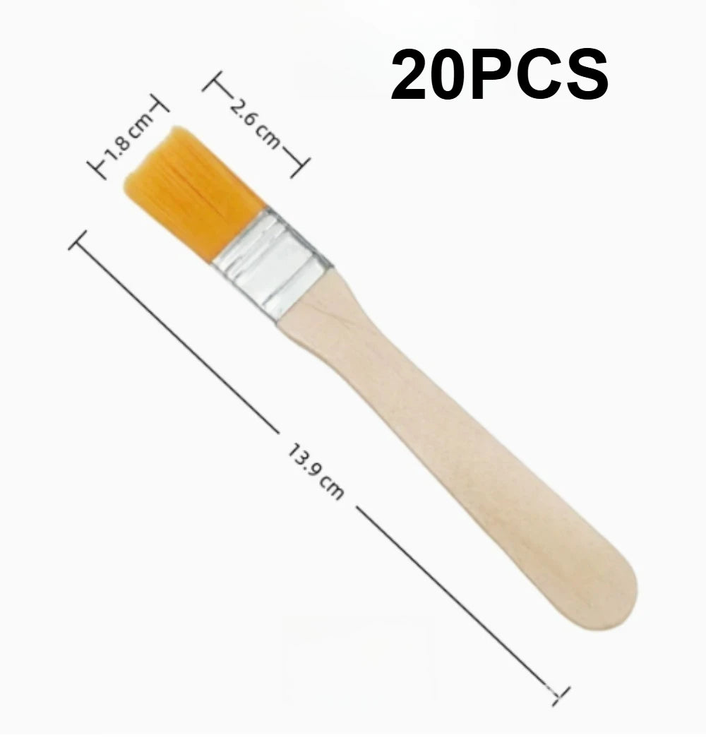10/30PCS Multifunctional Nylon Bristle Paint Brushes Wooden Handle Art Painting Tools for Craft Creation and Household Cleaning
