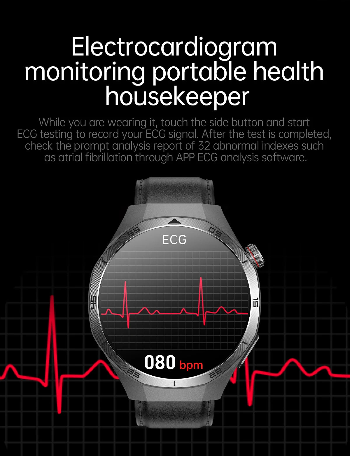 2026 New Nursing Grade ECG+PPG Smart Watch Health Analysis Blood pressure Lipids Uric acid Wireless HD Call Smartwatch Men Women