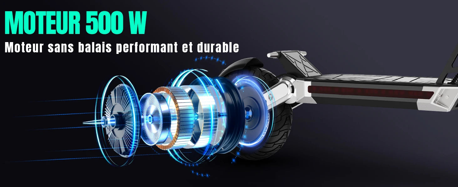 TODIMART G2 ABE E Scooter, 48V 13AH, 500W, 40-45KM range, 20km/h, Dual shock absorbers, dual disc brakes, 10-inch off-road tire