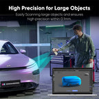 3DMakerpro Lynx 3D Scanner Luxury Edition, 0.10mm Accuracy, 0.30mm Resolution, 10fps Frame Rate, Class 1 White Light, Visual Tracking, 250x400mm Single Capture Range