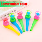 2-8pcs Colorful Plastic Tube Blow Ball Children's Puzzle Toys Classic Magic Floating Blow Ball Toys Baby Balance Training Game