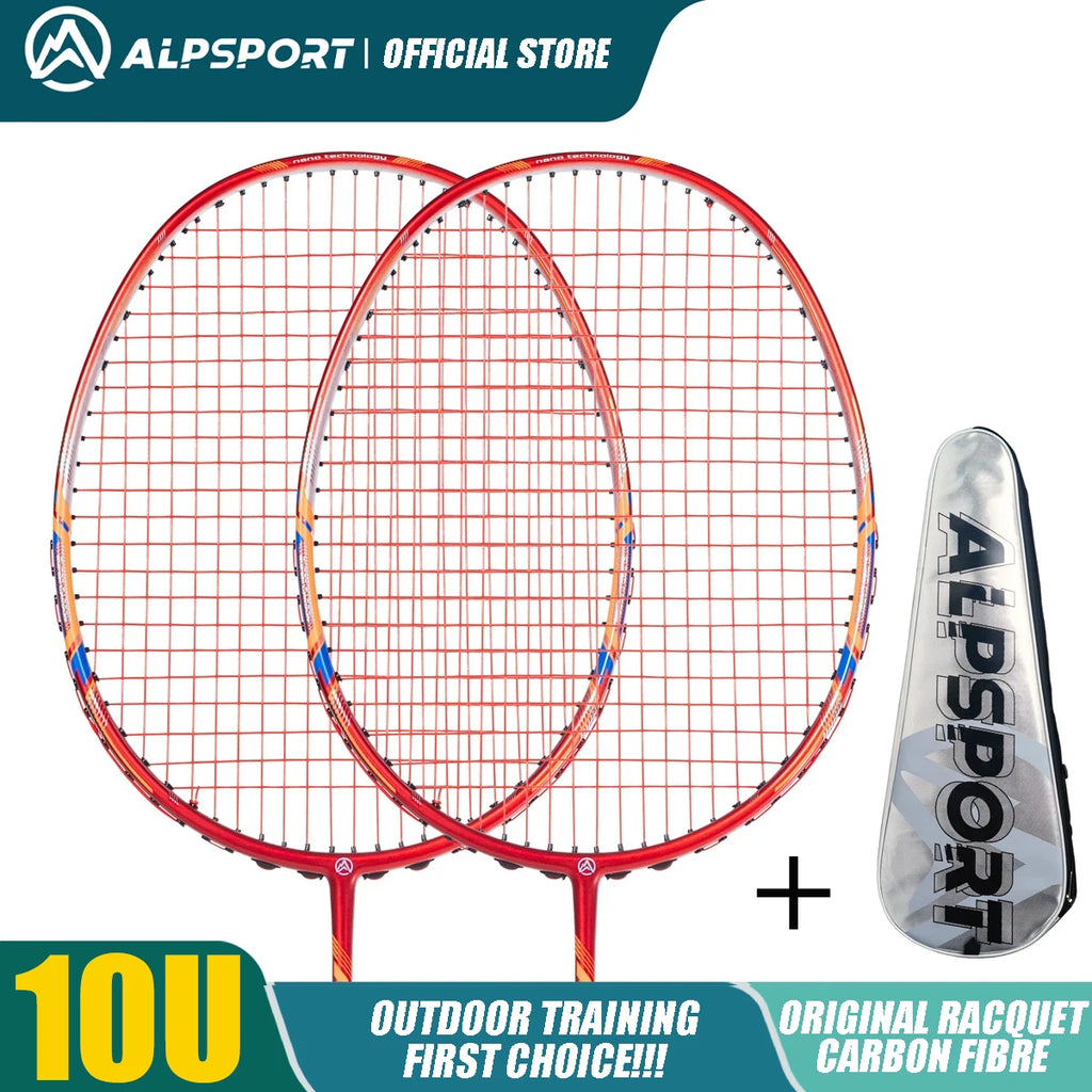 ALP GJ 10U Ultralight 52g T800 Bow And Arrow Badminton Racket Authentic Tensile Force 13kg Outdoor Sports Carbon Fiber Titanium