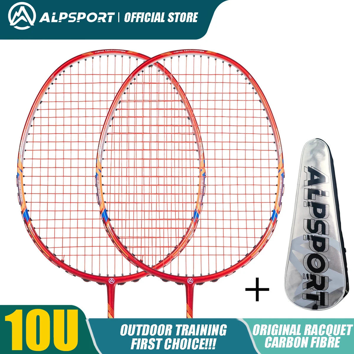 ALP GJ 10U Ultralight 52g T800 Bow And Arrow Badminton Racket Authentic Tensile Force 13kg Outdoor Sports Carbon Fiber Titanium