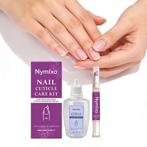 1/2set Nail Cuticle Care Kit,Nail Soften Oil Cuticle Remover for Gel Overgrown Cuticles Soften Eliminating Exfoliant for Nails