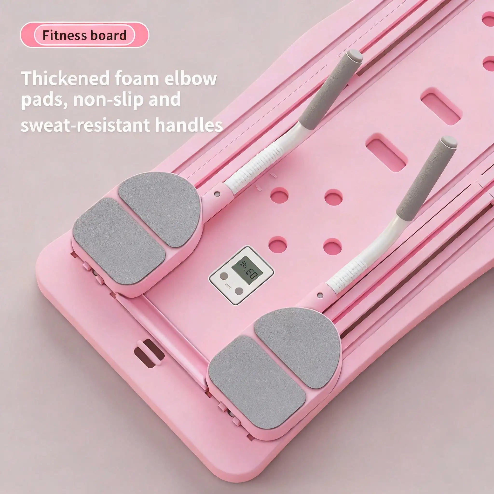 Multifunctional Foldable Home Ab Workout Sliding Fitness Board with Counter, Full Body Core Strength Training Exercise Platform with Complete Accessories for Abdominal, Leg & Arm Workout