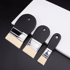 3 Pcs Oil Painting Nylon Pen Set Gouache Acrylic Small/Medium/Large Sizes Flat Head Brush Wood Handle Painting Tools for Fine