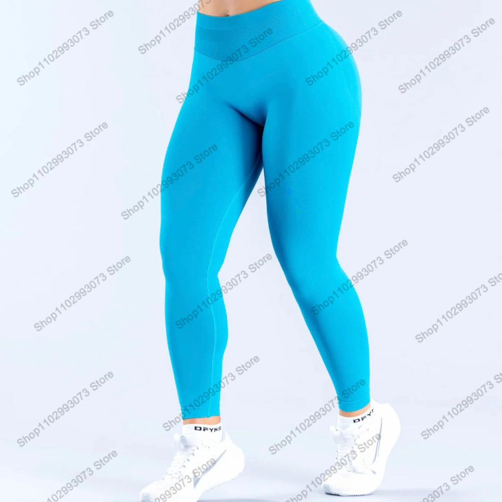 Women's High Waist Seamless Yoga Leggings Tummy Control Butt Lifting Workout Pants Soft Athletic Leggings for Gym Fitnes Running