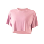 Women Yoga Tops Loose Running Exercise Sport Crop Top Ultralight Elastic Breathable Short Sleeve Gym Fitness Shirt