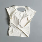 Sexy Backless Sports Vest for Women Fixed Chest Pad Tight Quick-Drying Slim Yoga Top Breathable Fitness Shirt