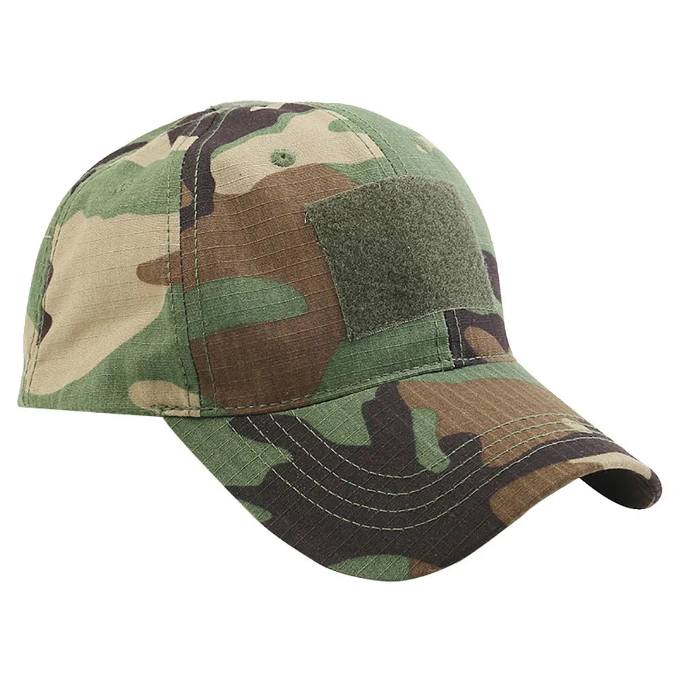 Tactical Camo Baseball Cap Adjustable Military Hat Special Forces Style Baseball Cap Outdoor Sun Protection Camouflage Hat