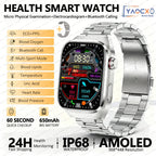 2026 New Nursing Grade Uric acid Blood lipids Smart Watch Men ECG+PPG Blood Pressure Heart Rate Bluetooth Call Health Smartwatch