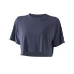 Women Yoga Tops Loose Running Exercise Sport Crop Top Ultralight Elastic Breathable Short Sleeve Gym Fitness Shirt