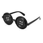 Coralines Button Eyes Glasses Halloween Cosplay Eyewear Props Novelty Funny Glasses For Other Mother Costume Accessories