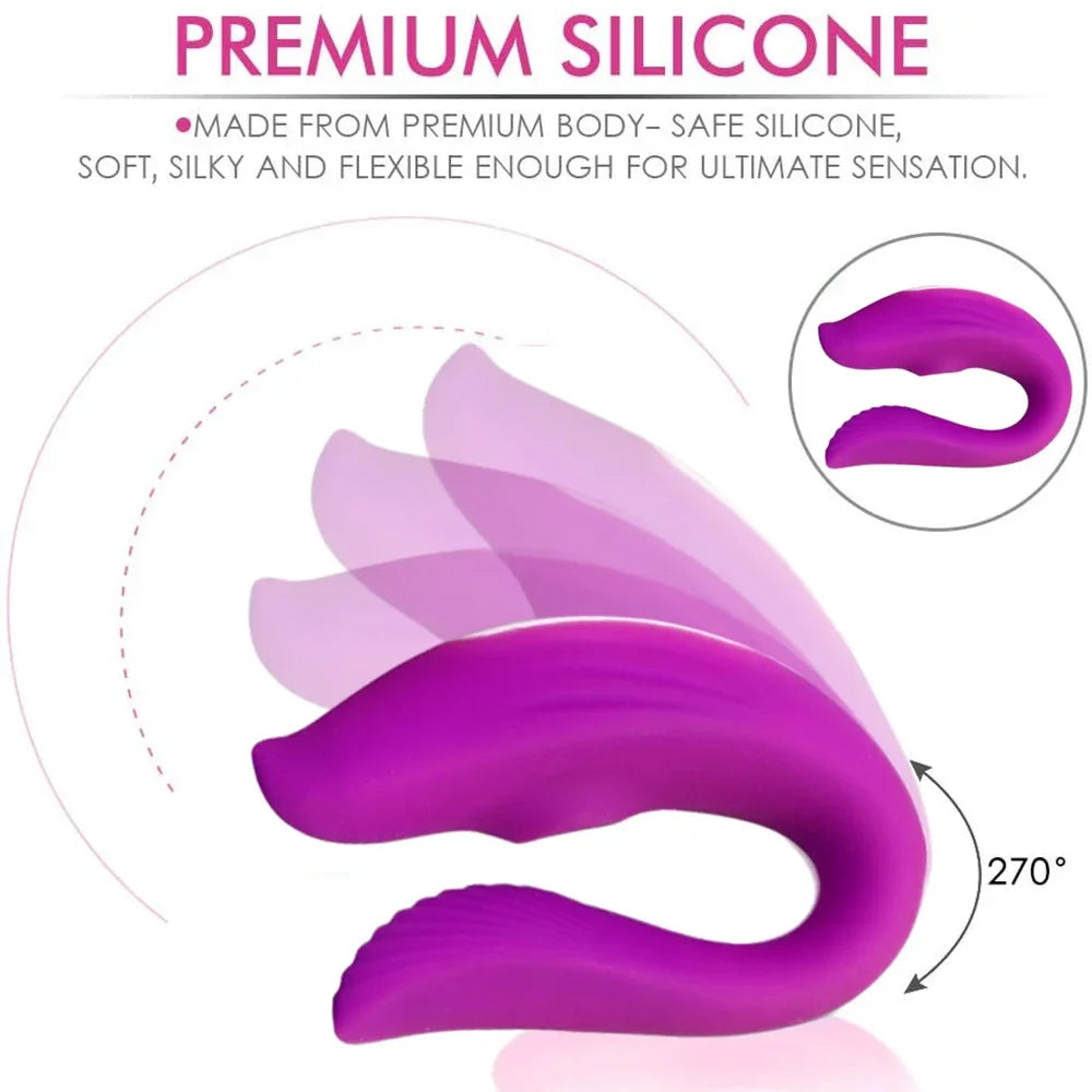 Powerful Sucking Wireless Remote Vibrator Wearable U Shaped Dildo Massager Dual Clit Stimulation Couple Adult Sex Toys for Women Secondary image