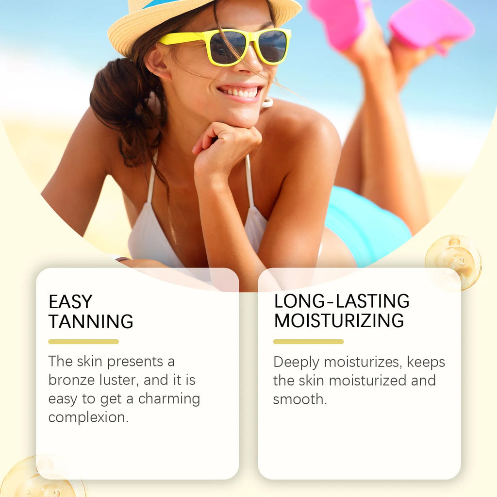 114g Tanning Accelerator Gel Lasting Self Solarium Sunless Tanner Body Face Glow Bronzer Nourishing Skin Tanning Boosting Cream