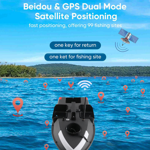Modern GPS Fishing Bait Boat with 3 Bait Containers 12000mAh Wireless Bait Boat with Automatic Return Function Various styles