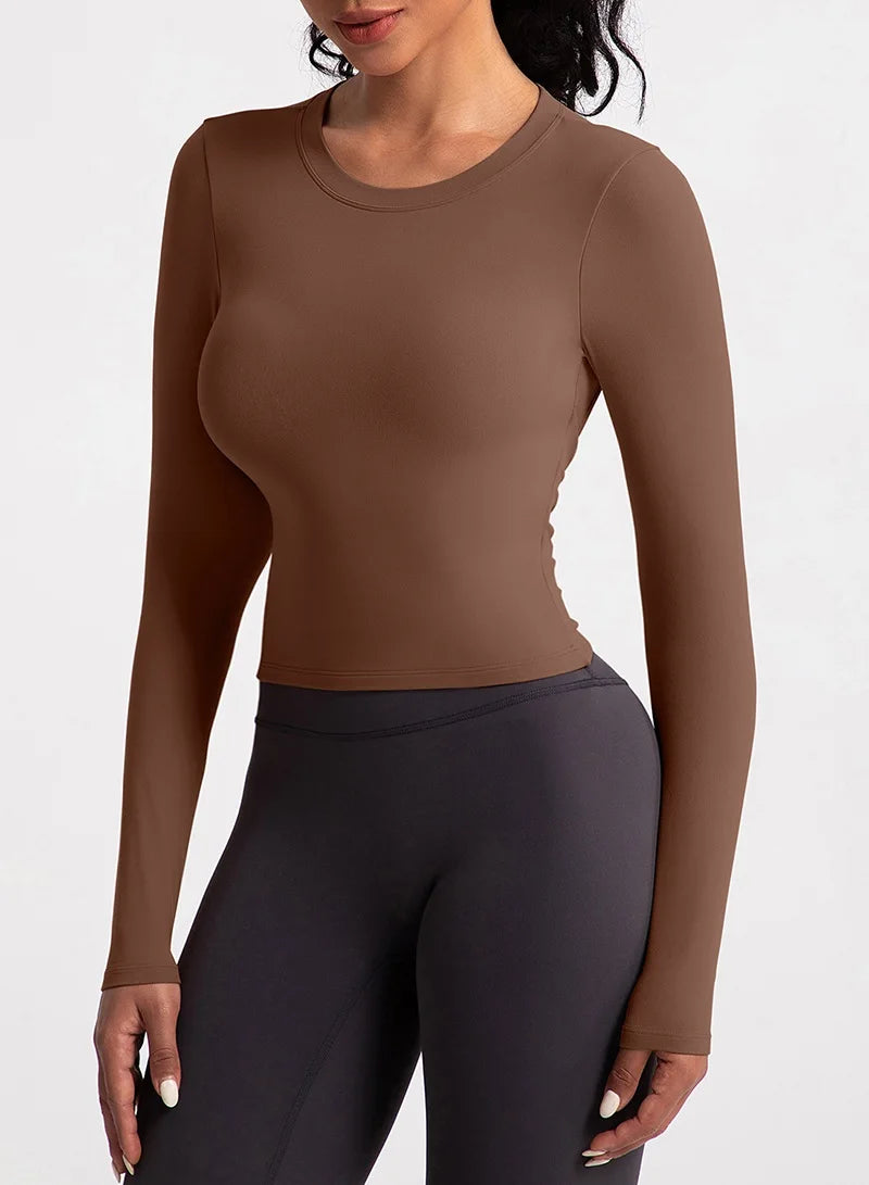 Cloud Hide Black Beauty Back Yoga Shirts Women Long Sleeve Blouse Plus Size Sports Gym Fitness Top Running T-Shirt Workout Shirt