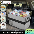 Podofo Car Mini Refrigerator Mini Fridge 45L Freezer Portable Compressor Cooler 12/24V DC 110-240V Ice Box for Camping