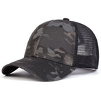 Outdoor Baseball Caps Adjustable Snapback Hat Breathable Mesh Sunscreen Hat Sports Hunting Hiking Camping Anti-UV Baseball Caps
