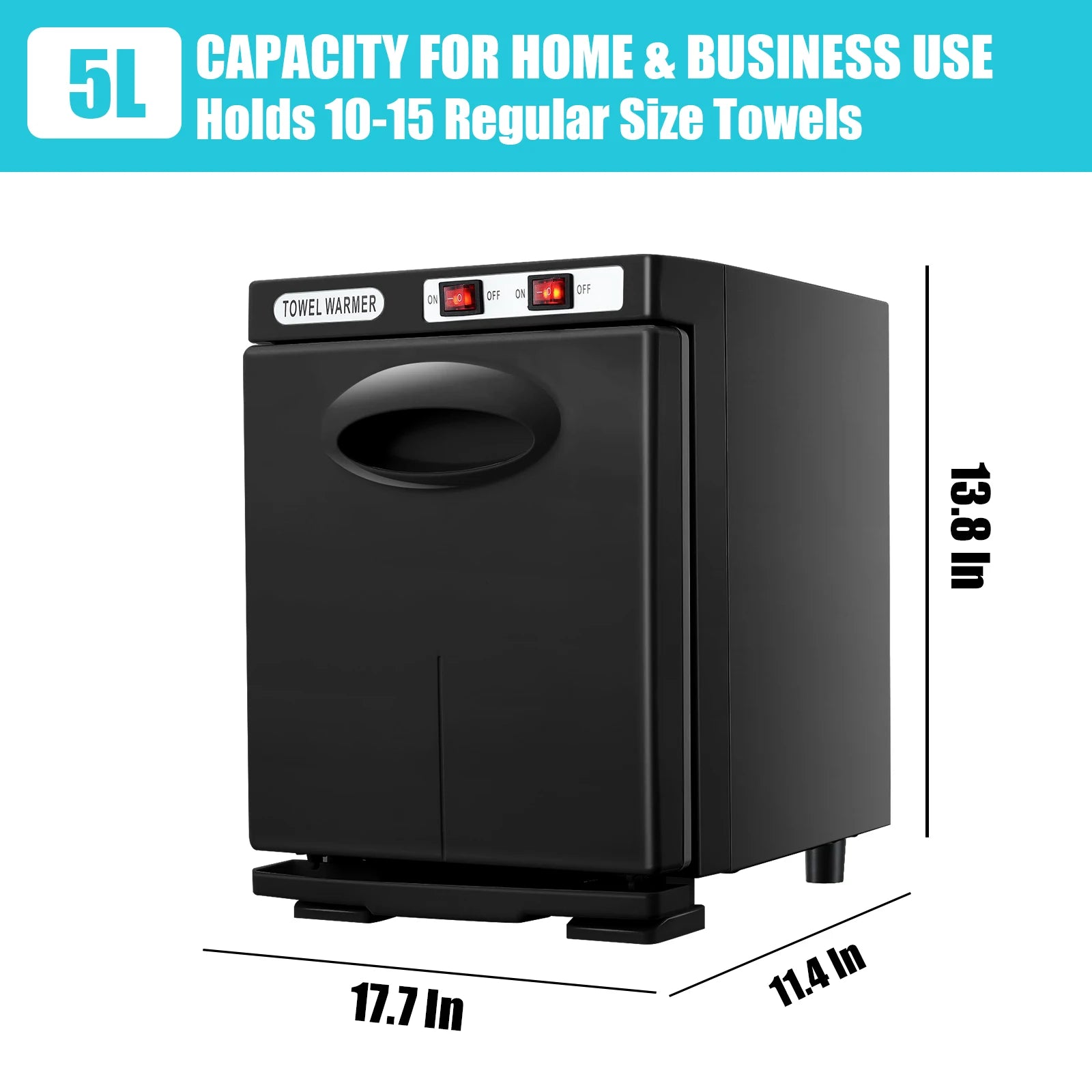5L UV Sterilizer Hot Towel Cabinet Hot Bath Towel Warmer with Aluminum Chamber Fast Heating for Facial Spa Hair Beauty Salon
